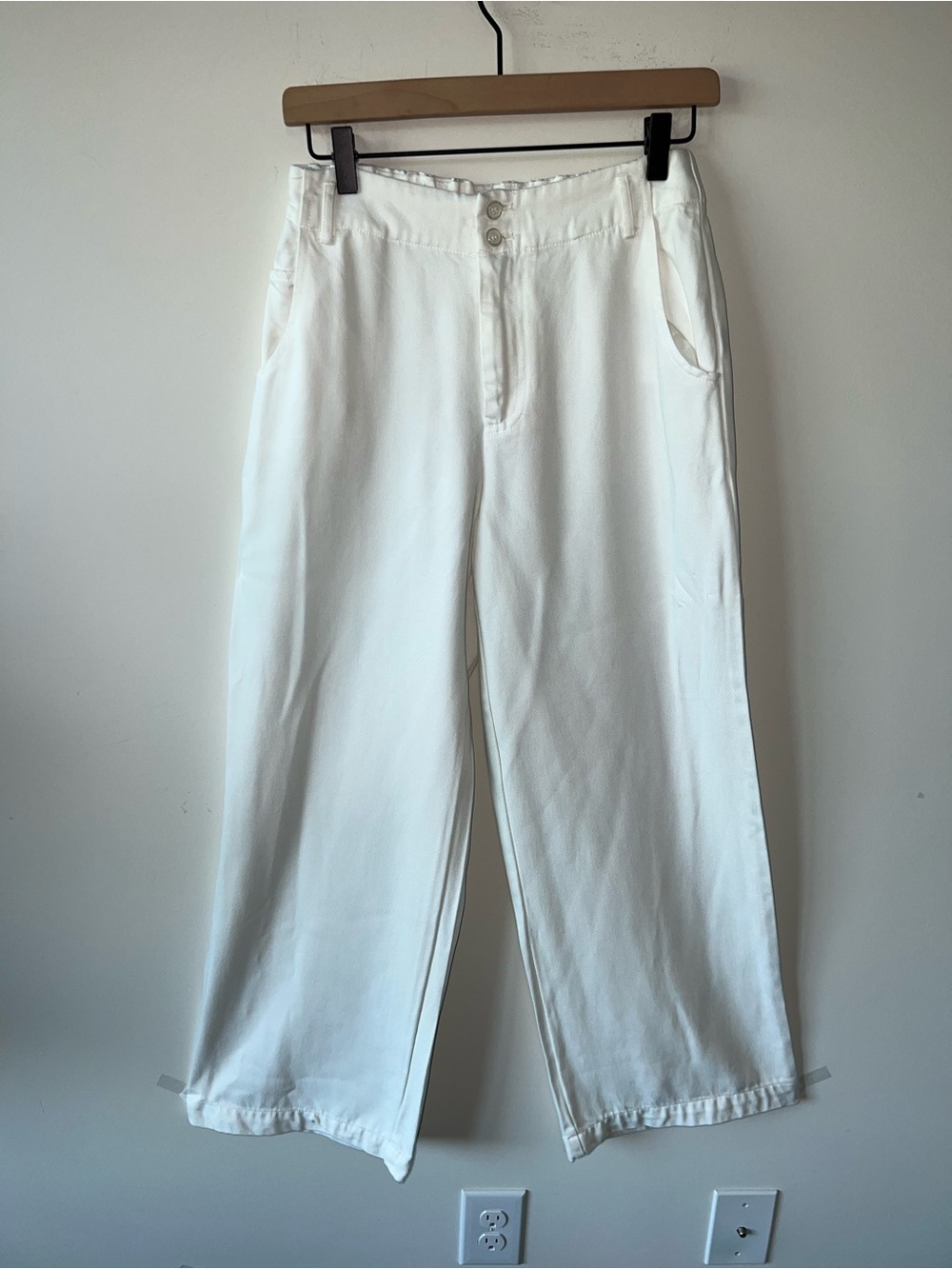 Young Fabulous & Broke Ryker Rhinestone Wide Leg Pants Lyocell Modal White